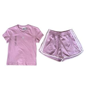 Adidas Light Orchid Slim Tee + 3-Stripes
Sprinter Shorts Bundle- XS